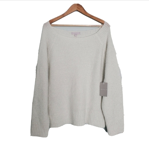 NEW Chelsea 28 White Metallic Sweater - Picture 2 of 5